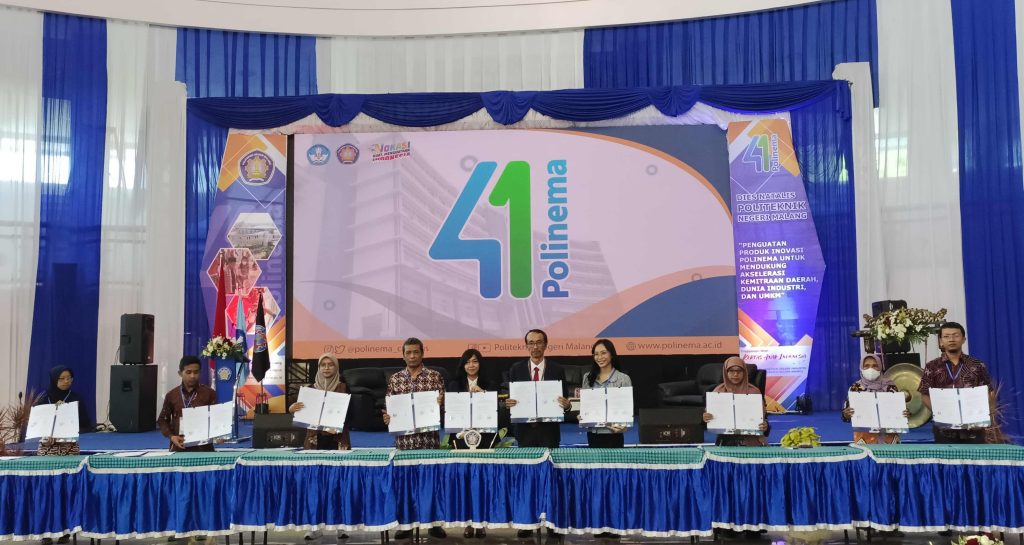 MoU antara Polinema dengan UMKM, SMK, SMP, dan industri (Foto: Agus N/reportasemalang)