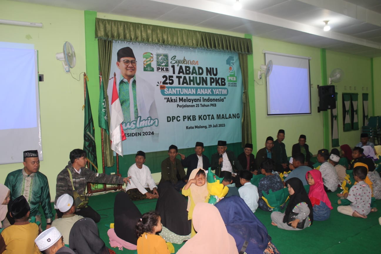 Perayaan Harlah ke-25 di Kantor DPC PKB Kota Malang. (Foto: Ist/reportasemalang)