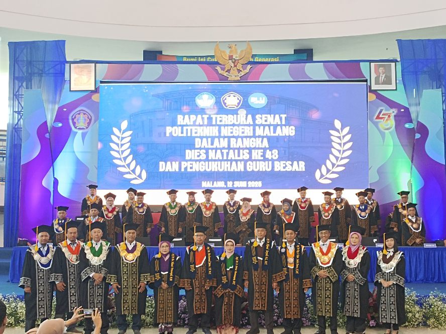 Polinema Kukuhkan Lima Guru Besar Baru dari Berbagai Disiplin Ilmu