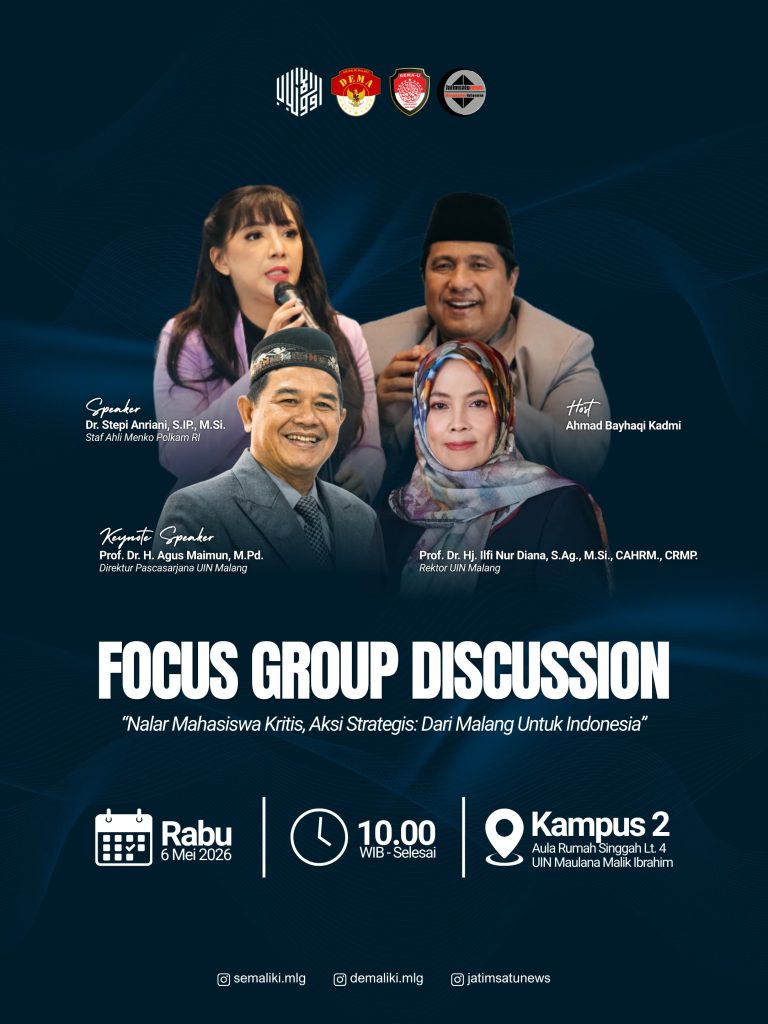 DEMA dan SEMA UIN Malang Gelar FGD Nalar Mahasiswa Kritis, Hadirkan Staf Ahli Menko Polkam