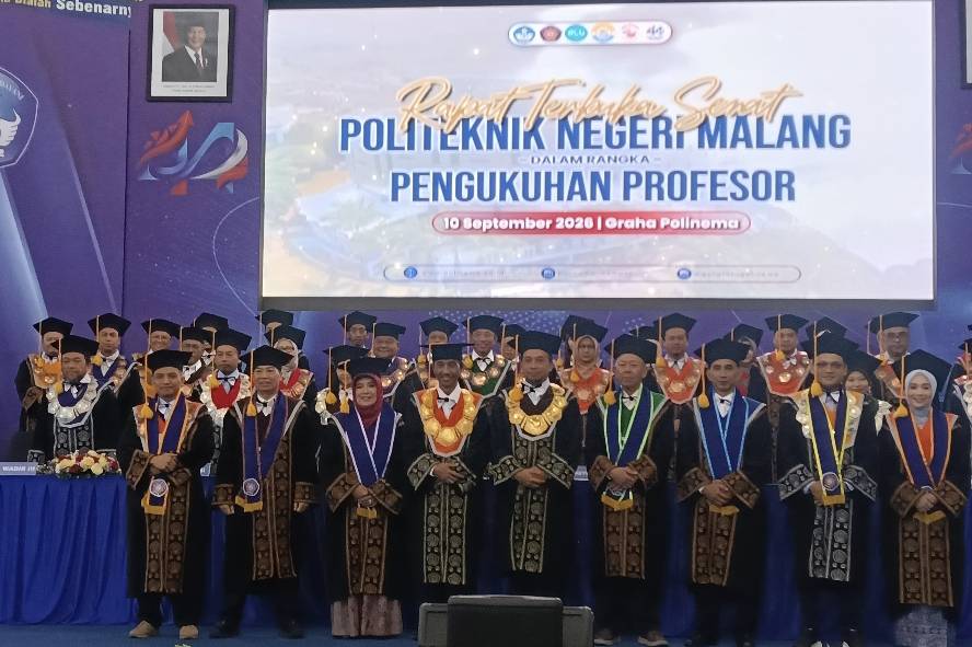Polinema Kukuhkan 7 Guru Besar, Perkuat Kualitas Akademik dan Kepakaran