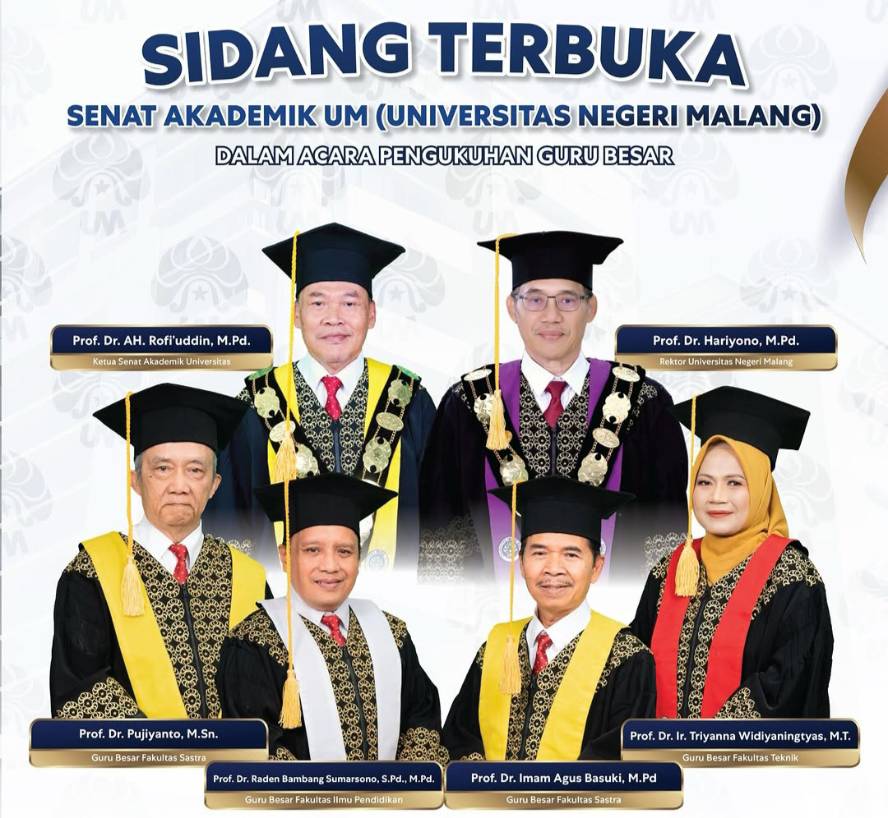 UM Kukuhkan Empat Guru Besar, Bawa Gagasan tentang Pendidikan hingga Teknologi